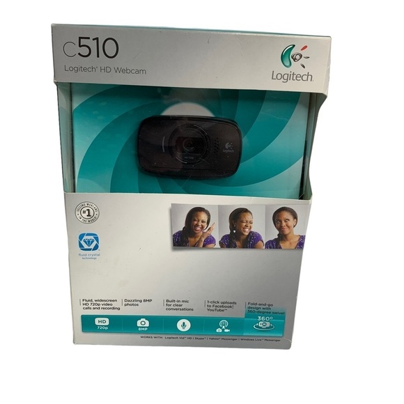 Logitech HD Webcam c510 Dazzling Photos 1 click upload to U-Tube or FB New n Box - Picture 12 of 12